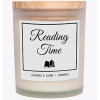 Reading Time Candle - Book Lovers Gifts, Gifts For Readers, Lavender & Lemon Scented Candle, Natural Soy Wax & Natural Essential Oils