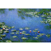 Claude Monet Water Lilies Nympheas 1906 Oil On French Impressionist Painting Cool Wall Art Print Poster 16X24