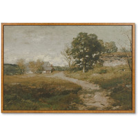 Insimsea Framed Canvas Wall Art Vintage Decor, Room Decor Classical Oil Painting Canvas Prints Arkville Landscape Vintage Wall Art Home Decor, 16""X24""
