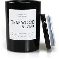 Leoben Co | Masculine Aromas | Small Batch | Soy Wax | 40 Hours | Scented Mens Candles With Natural Essential Oils | Vegan (Teakwood & Oak)