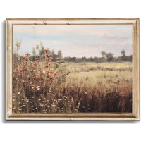 Uniro Vintage Wildflowers Wall Art For Bedroom Decor, Rustic Farmhouse Wall Decor Autumn Countryside Wall Painting Canvas Prints Landscape Oil Painting Fall Wall Decor Vintage Art Pictures For Bedroom Bathroom Kitchen Decor( 8"" X 10""-Unframed)
