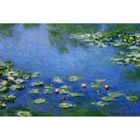 Claude Monet Water Lilies Nympheas 1906 Oil On French Impressionist Painting Cool Wall Art Print Poster 12X18