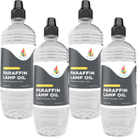 The Dreidel Company Liquid Paraffin Lamp Oil, 1 Liter, Smokeless, Odorless, Ultra Clean Burning Fuel For Indoor And Outdoor Use, Clear - (Pack Of 4)