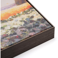 Akfado Canvas Frame For 16X20 Art Prints Oil Paintings, Diy Metal Floater Frames With 1.5"" Deep For Landscape Portraits, Horizontal Or Vertical Display, Modern Wall Decor, No Glass & Back (Dark Brown)