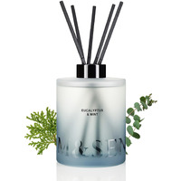 M&Sense Eucalyptus Mint Reed Diffuser Set - 16.9 Fl Oz Long-Lasting Fragrance, Non-Toxic Scent Diffuser With Natural Oil Sticks | Housewarming Diffuser Gift For Mothers Day, Bathroom & Home Decor