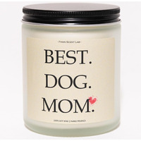 Best Dog Mom Candle, Gifts For Dog Lovers, Doggy Candle, Pooch Mom Gifts For Women - Lavender & Eucalyptus, Crafted By Natural Soy Wax & Natural Essential Oils, 7Oz