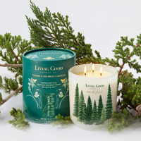 Into The Forest - Pine & Eucalyptus Essential Oils - Pure Beeswax Candle - Fresh, Calming Aromatherapy For Stress & Anxiety Relief - 90+ Hour Burn - Inspired By The Pacific Northwest - 15 Oz
