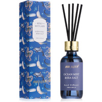 Airkeep Reed Diffuser Set, 3.38 Fl Oz (100 Ml) - Ocean Mist&Sea Salt Oil Diffusers With 8 Reed Sticks, Home Fragrance Reed Diffuser For Bathroom Shelf Decor