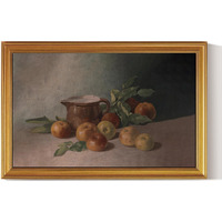 Huarcey Gold Framed Vintage Wall Art For Living Room Harvest Apples Still Life Oil Painting Large Cottagecore Room Decor Picture Canvas Print Farmhouse Fruit Wall Decor Bedroom Kitchen Bathroom 24X36