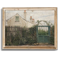 Uniro Vintage Wall Art Prints, Farmhouse Wall Decor , Vintage Country Garden Canvas Oil Painting, V Intage Summer Landscape Artwork Cottagecore Decor, Country Wall Decor For Bedroom, Bathroom, Kitchen, Gallery, Nursery Decor (8"" X 10""-Unframed)