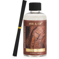 Airkeep Reed Diffuser Oil Refill With Diffuser Sticks, 6.76 Fl Oz(200Ml) Sandalwood Musk Bergamot Scented Oils, Aroma Therapy, Home Fragrance & Air Freshener, Office D  Cor, Decoration