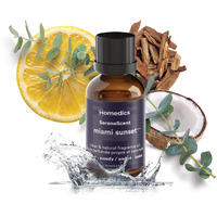 Homedics Serenescent Miami Sunset Home Fragrance Oil, 15 Ml, For Use With Homedics Serenescent Mini Waterless Diffuser (Armh-680), Clean & Natural Everyday Collection