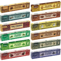Nag Champa Incense Sticks With Natural Oils, Assorted Incense Set Of 12 Scents - Lavender, Rose, Sandalwood, Vanilla, White Sage, Cinnamon, Rosemary Etc, Positive Aroma For Meditation, Yoga & Prayer
