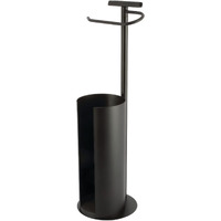 Kingston Brass Cc2030 Continental Freestanding Toilet Paper Holder With Roll Storage And Phone Stand, Matte Black