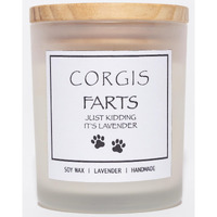 Corgi Gifts For Corgi Lovers, Dog Mom Gifts For Women, Dog Farts Candle, Pet Friendly Lavender Scented Candle, Natural Soy Wax & Natural Essential Oils
