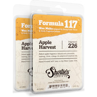 Shortie's Candle Company Apple Harvest Wax Melts Multi Pack - Formula 117-2 Highly Scented 3 Oz. Bars (6 Oz. Total) - Made With Natural Oils - Bakery & Food Air Freshener Cubes Collection