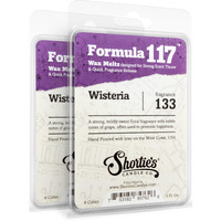 Pure Wisteria Wax Melts Multi Pack - Formula 117 - 2 Highly Scented 3 Oz. Bars (6 Oz. Total) - Made With Essential & Natural Oils - Flower & Floral Air Freshener Cubes Collection