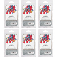 Hosley Set Of 6 Blueberry Strawberry Scented Wax Cubes/Melts - 2.5 Oz Each. Hand Poured Wax Infused With Essential Oils. Bulk Buy. Ideal For Weddings, Spa, Reiki, Meditation Settings