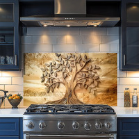 Kitchen Wallpaper Self Adhesive Oil Proof Sticker Waterproof Backsplash Wall Protector Film Removable Paper For Cupboard 30 X 16 Inch