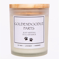 Goldendoodle Gifts & Decor, Goldendoodle Gifts For Women, Dog Mom Gifts For Women, Dog Farts Candle, Pet Friendly Lavender Scented Candle, Natural Soy Wax & Natural Essential Oils