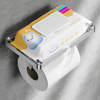 Aidili Brushed Toilet Paper Holder With Phone Shelf, Adhesive Or Screw Wall Mount Toilet Tissue Roll Holder, Rustproof Stainless Steel Tissue Paper Holder For Bathroom Hardware Accessories