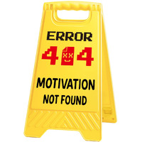 Exuberium Caution Error 404 Funny Office Desk Decor Sign Gifts For Women Coworkers Motivation Not Found Sarcastic Desk Decor Multi-Functional Phone Holder Mirror Table Sign White Elephant Gifts