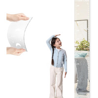 Growth Chart Mirror, Height Ruler With Stickers,Puzzle Mirror Growth Chart For Wall,Growth Chart For Wall-Shatterproof Acrylic Full Body Measurement