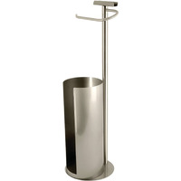 Kingston Brass Cc2038 Continental Freestanding Toilet Paper Holder With Roll Storage And Phone Stand, Brushed Nickel