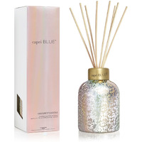 Capri Blue Reed Diffuser - Reed Diffuser Set Includes Scented Oil, Sticks, And Mercury Iridescent Glass Bottle - Home Decor Room Fresheners - Coconut Santal (5.7 Fl Oz)