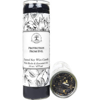 Protection From Evil Candle 7 Day | Natural Soy Wax | Made With Herbs & Essential Oils | Negative Energy, Warding, Curses, Hexes, Reversing Rituals | Wiccan Pagan Conjure Hoodoo