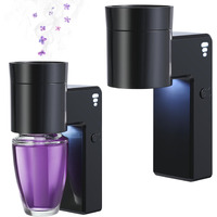 2 Pcs Wall Fragrance Plug In With Night Light Compatible With Bath And Body Works Wallflowers Plug, With 3-Speed Adjustable Fragrance Diffuser Plug, Essential Oil Diffuser For Room,Toilet, Etc, Black