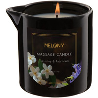 Melony Luxury Massage Candle - Moisturising, Body Oil Candles For Muscle Relaxation, Home Spa, 8.1Oz (Jasmine & Patchouli)