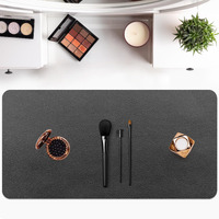 Makeup Mat For Vanity - Waterproof | Oil-Proof | Dust-Resistant | Soft And Comfortable Desk Protection, Ideal For Makeup Tables And Workbenches (15.7""X31.5"", Black)