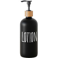 Glass Lotion Dispenser,Refillable Matte Black Hand Lotion Dispenser Suitable For Bedroom,Body Or Hand Lotion Bottle Rustic Bedroom Decor