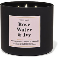 Bath & Body Works, White Barn 3-Wick Candle W/Essential Oils - 14.5 Oz - New Core Scents! (Rose Water & Ivy)