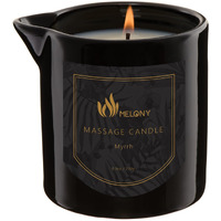 Melony Massage Oil Candle For Pure Relaxation- 8.1 Oz- Moisturizing Essential Oil Body Massage Candle For Home Spa- Amazing Gift For Women & Men (Myrrh)