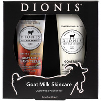 Dionis Goat Milk Skincare Hand Cream Set Of 2 - Cruelty Free, Paraben Free Travel Size Moisturizer Duo, Pumpkin & Vanilla Chai Scented 1Oz Mini Lotions For Dry Hands In A Gift Box