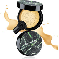 Mushroom Head Air Cushion Cc Cream Foundation Full Coverage Moisturizing Oil Control Waterproof Long-Lasting Even Skin Tone Natural Cream Foundation For Mature Skin (Buff Beige)
