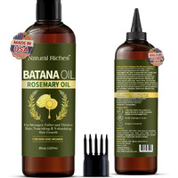 Natural Riches Rosemary & Batana Hair Oil (8 Fl Oz) | Revitalizing And Strengthening Hair Treatment For Fuller, Healthier-Looking Hair | Paraben Free | Suitable For All Hair Types