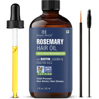 Botanic Hearth 100% Pure Rosemary Oil For Hair (2 Fl Oz) Infused With Biotin, Jojoba & Castor Oil | Hair Strengthening Treatment | Nourishing & Volumizing | Non Gmo Verified | With Applicators