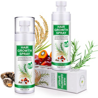 Hair Growth Serum Spray, 2 Pack Natural Hair Growth Spray With Biotin, Batana, Rosemary, And Castor Oil, Caffeine Ginseng Support Scalp Care Treatment, Thinning Hair Regrowth Thickening, Reduce Damage