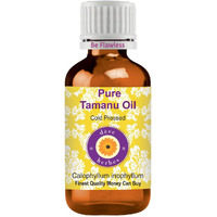 Deve Herbes Pure Tamanu Oil (Calophyllum Inophyllum) | Cold Pressed | Natural | Undiluted | For Diluting Essential Oils | For Hair, Skin & Massage | Men & Women |15Ml (0.50 Oz)