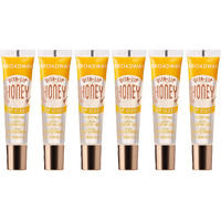 Ruby Kisses Broadway Vita-Lip Clear Lip Gloss (Honey 6 Pack), Ultra-Hydrating & Soothing Formula With Multi-Vitamin Oils, High-Shine Non-Sticky Finish, Nourishing Glossy Lip Balm For Healthy Lips