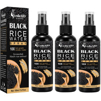 Vedoaid Black Rice Water Spray For Hair Growth - Organic Hair Serum With Castor Oil & Ginger Root - Strengthens, Thickens & Repairs Hair - Hair Loss Treatment For Women & Men - 100Ml/3.2 Fl.Oz (3Pc)