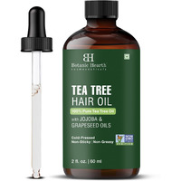 Botanic Hearth Tea Tree Oil For Hair (2 Fl Oz) | With Jojoba & Grapeseed Oils | Soothes Itchy Scalp & Fights Dandruff | Non Gmo Verified