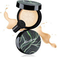 Mushroom Head Air Cushion Cc Cream Foundation Full Coverage Moisturizing Oil Control Waterproof Long-Lasting Even Skin Tone Natural Cream Foundation For Mature Skin (Ivory)