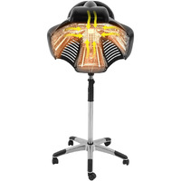 Hair Oil Heater,1800 W 110 V Free-Stand Hair Dryer With Universal Wheels,Perm Processor Stand Hair Dyeing For Hair Care,Dyeing,Oil Treatment (Black 3)