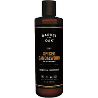 Barrel And Oak - Shampoo & Conditioner Set, Moisturizing Shampoo/Conditioner Set For Men, Fragrant Amber Scent, Made With Hydrating Argan Oil, Certified Organic (Spiced Sandalwood, 16Oz)