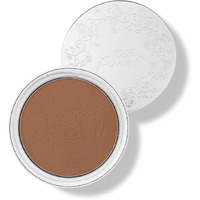 100% Pure Powder Foundation Matte Finish Face Makeup - Oil Absorbing Pressed Poreless Concealer - Vegan Fruit Pigmented Mousse Color (Tan-Deep Shade W/Yellow Undertones) - 0.32 Oz