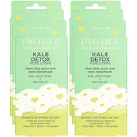 Pacifica - Blackhead Remover Strips Nose Strips - 6-Pack Kale Detox Skin Care - Deep Cleansing Nose Strips W/Instant Pore Unclogging - Oil-Free Non-Comedogenic Vegan Clean Beauty Dermatologist Tested